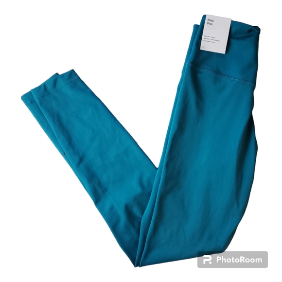 Nike Pants - Nike one tight fit midrise full length leggings teal size XS